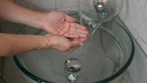 Washing Hands in a Bathroom Stock Footage 71346262