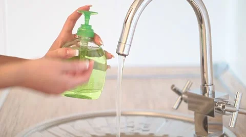 Washing hands Stock Footage 1087428