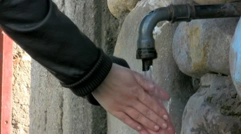 Washing hands Stock Footage 8838361