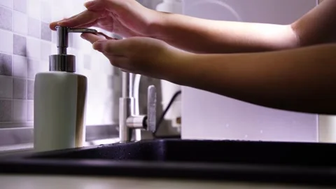 Washing hands Stock Footage 131396300
