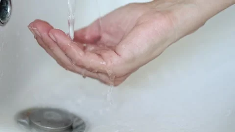 WASHING HANDS Stock Footage 344748801
