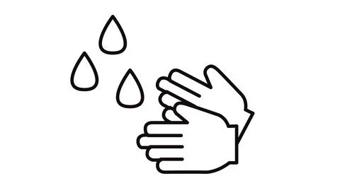 Washing Hands Icon. Stock Illustration