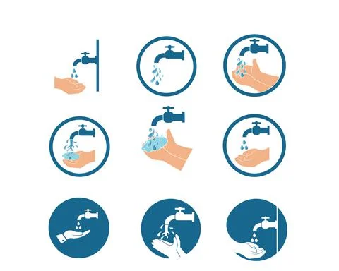 Washing hands icon vector design Illustrazione stock