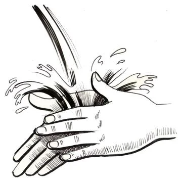 Washing hands Illustrazione stock