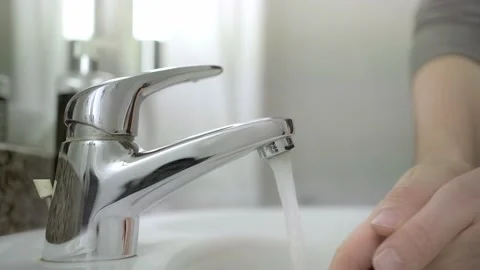 Washing Hands with liquid Soap 04 Stock Footage 142336795