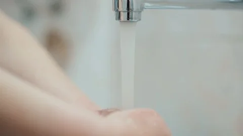 Washing Hands With liquid soap Close up Stock Footage 126841447