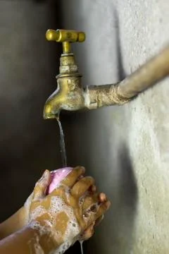 Washing hands Stock Photos