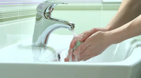 Washing Hands. Slow Motion Video Footage 動画素材 34903054