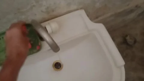Washing Hands With Soap During an Early Morning Routine Stock Footage 346339704