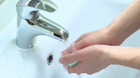 Washing Hands with Soap Video stock 34903236