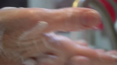 Washing Hands with Soap Stock-Footage 46474268