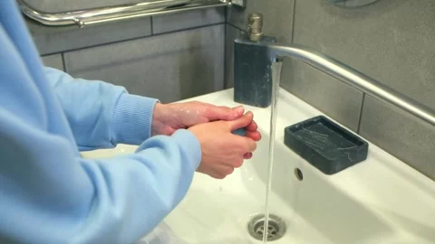 Washing hands with soap Stock Footage 274208733