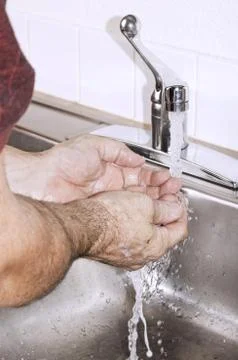 Washing Hands With Soap Stock Photos