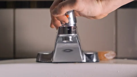 Washing hands with soap in sink to avoid corona virus infection Stock Footage 126262078