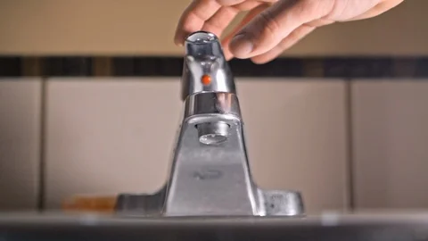 Washing hands with soap in sink to avoid corona virus infection Stock Footage 126265243