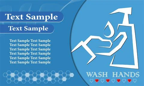 Washing hands with soap vector. Poster Advertisement Flayers Vector Illustrat Stock Illustration