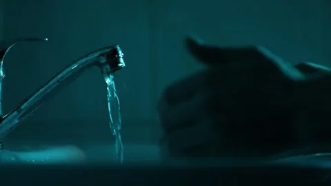 Washing hands  under the lights 4 Stock Footage 317952011