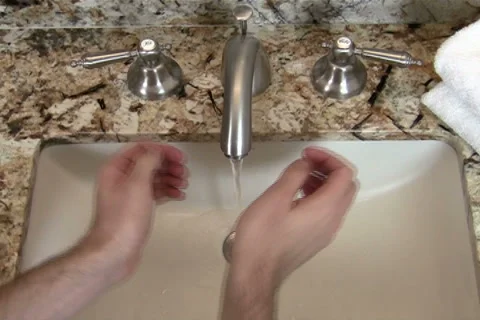 Washing hands V2 - NTSC Stock Footage 2238341