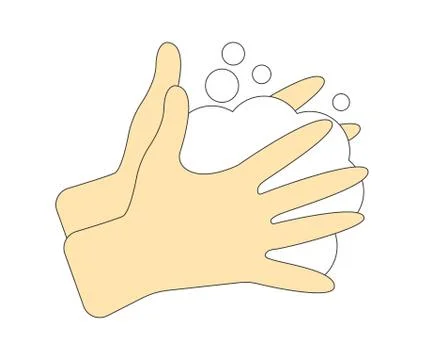 Washing hands vector illustration Illustrazione stock