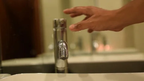 Washing hands by water for cleaning Stock Footage 77541002