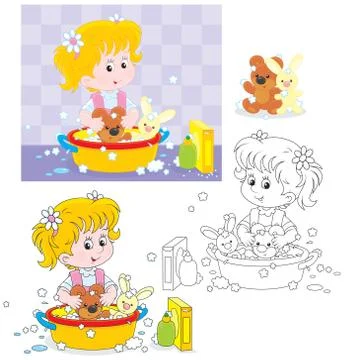 Washing Stock Illustration