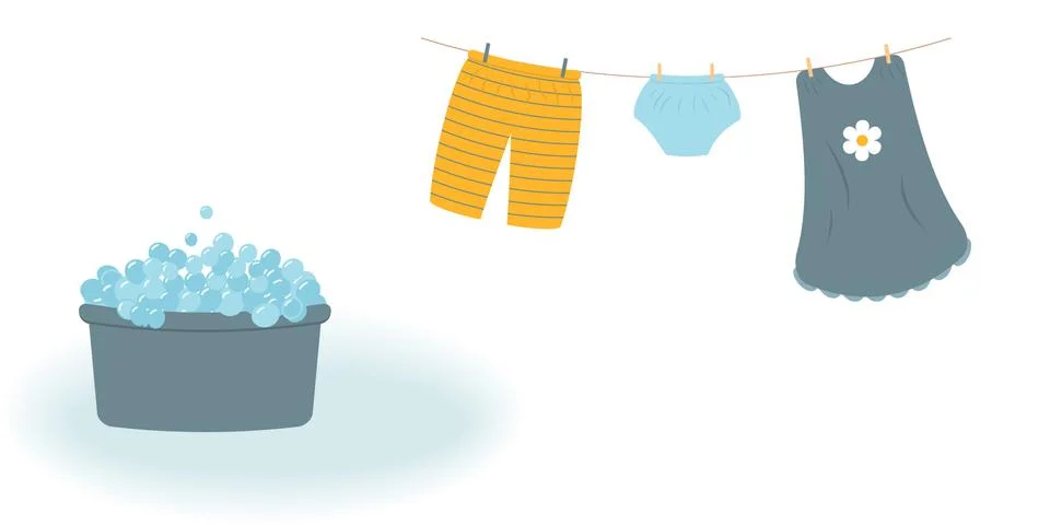 Washing Stock Illustration