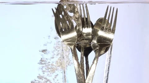 Washing kitchen utensil Stock Footage 8633795