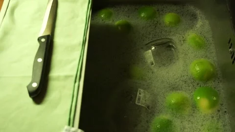 Washing lemonades Stock Footage 136472212