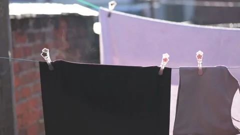 Washing Line Stock Footage 219571500