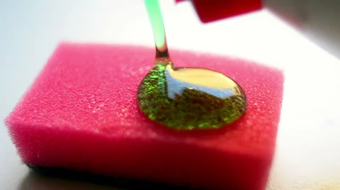 Washing liquid and sponge Stock Footage 51684319