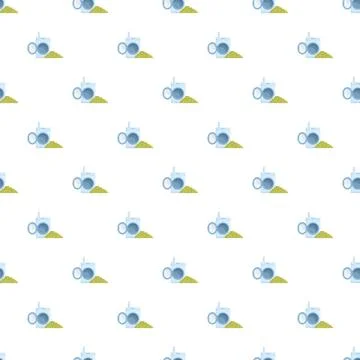Washing machine and laundry detergent repeating pattern design Stock Illustration