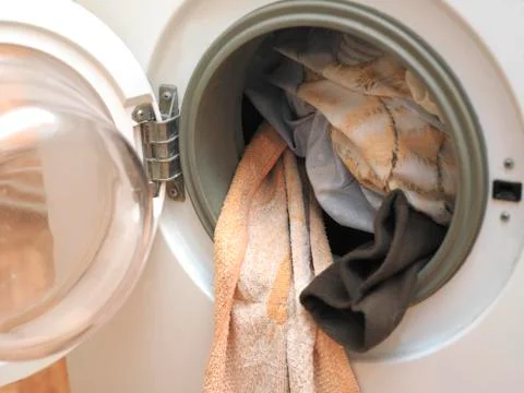 Washing Machine And Laundry 库存照片