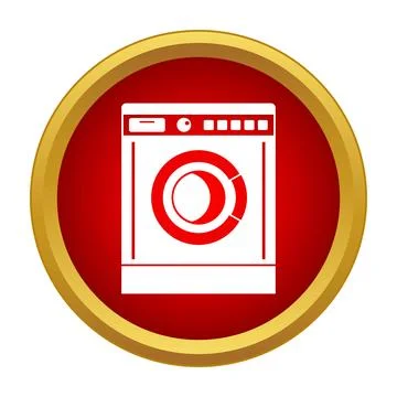Washing machine appliance icon for laundry housework Stock Illustration