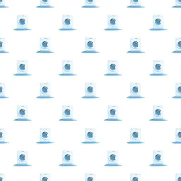 Washing machine appliances creating a seamless pattern background Illustrazione stock