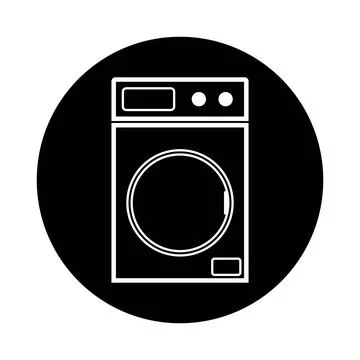 Washing machine bubble icon vector flat style illustration Stock Illustration