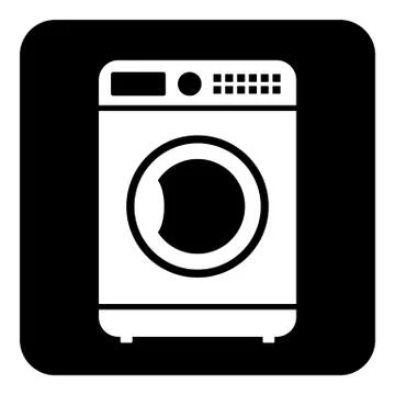 Washing machine button Stock Illustration