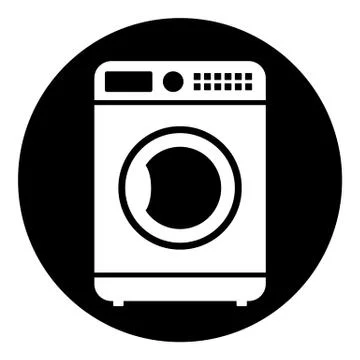 Washing machine button Stock Illustration