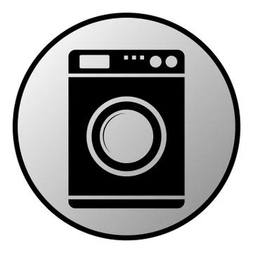 Washing machine button Stock Illustration