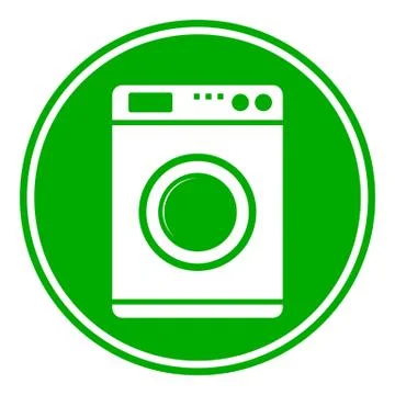 Washing machine button Stock Illustration