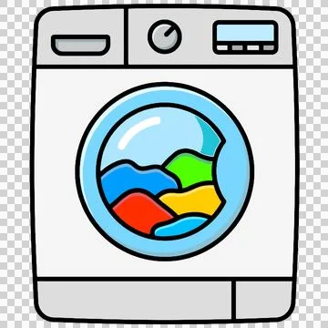 Washing machine cartoon Stock-Illustration