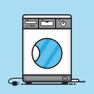 Washing machine cartoon vector design. Stock Illustration
