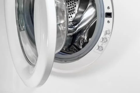 Washing machine close - up as background macro Foto stock