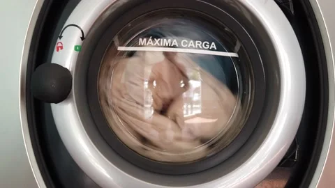 Washing Machine Closeup Stock Footage 135322833