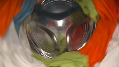 Washing Machine Clothes Mix Stock Footage 260358347