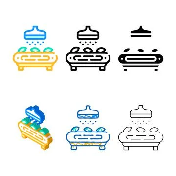 Washing machine color pack icon vector symbol 스톡 일러스트