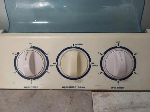 Washing Machine Control Panel Close-Up Stock Photos