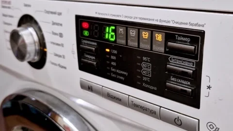 Washing Machine Control Panel Display Stock Footage 319013552