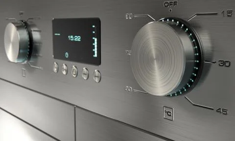 Washing machine dials closeups Stock Illustration