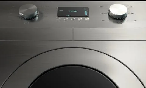 Washing machine dials closeups 库存插图