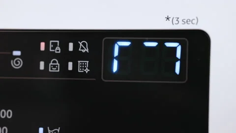 Washing machine display during washing. Working Washing Machine Timing On Stock Footage 232026022